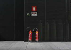 A property with fire extinguishers.